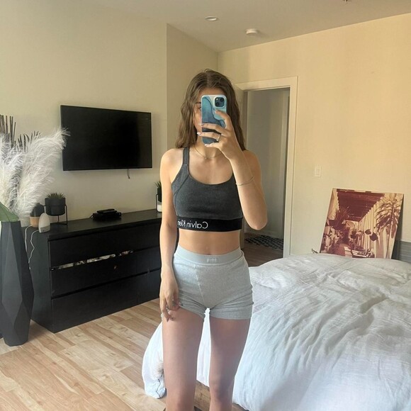 Grey Calvin Klein Sports Bra - Picture 1 of 4